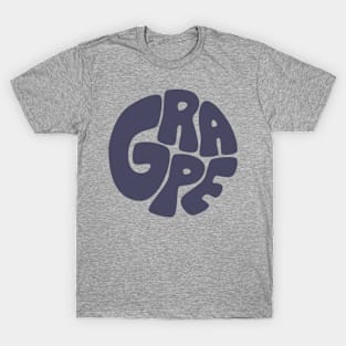 Grape Typography, Hand Drawn Design © GraphicLoveShop T-Shirt